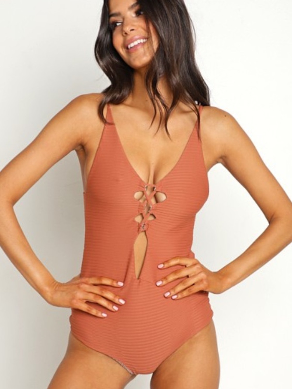 Acacia swimwear Garnet dual rib kokomo full piece XL